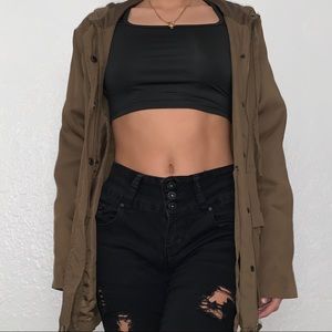 Green utility jacket